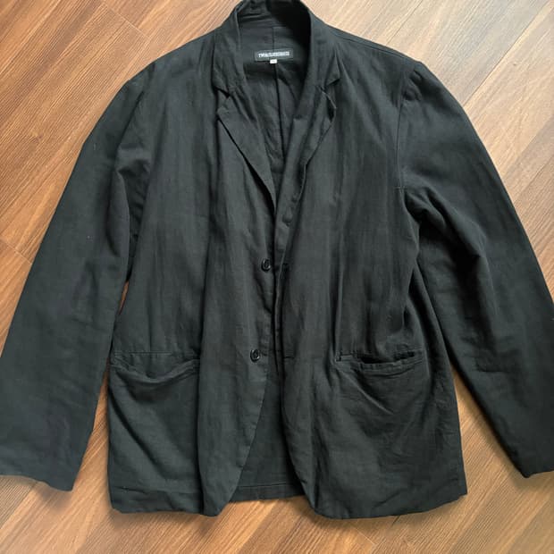 투빌더스하우스 코튼린넨 자켓 블랙 m