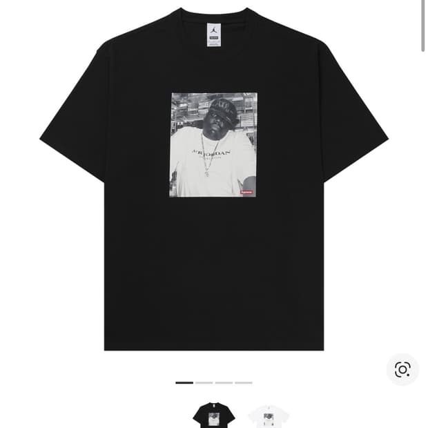 슈프림 비기 포토티 블랙 L