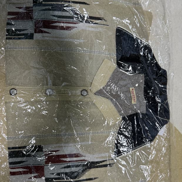 캐피탈 12G 코튼 니트 치마요 패턴 알로하 폴로 베이지