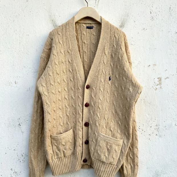  폴로 쉐틀랜드 울 가디건 (100% Shetland Wool)