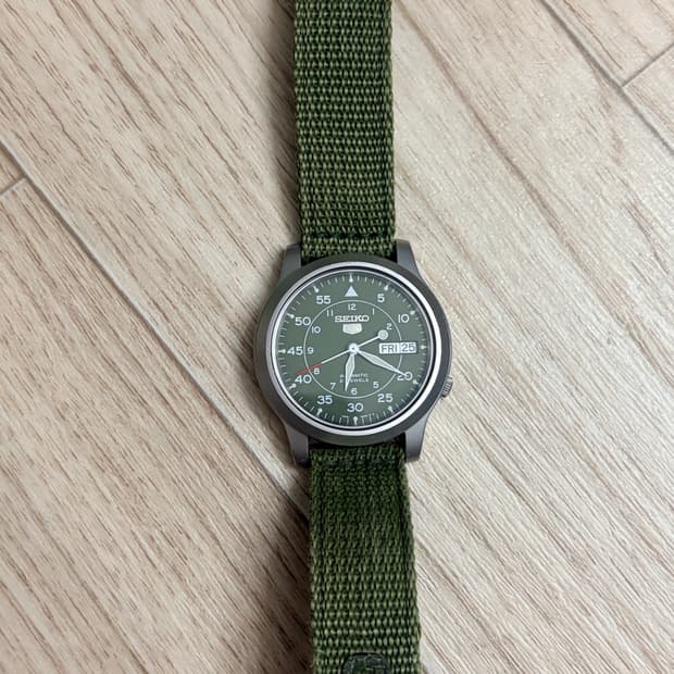 세이코5 오토매틱 나토밴드 시계