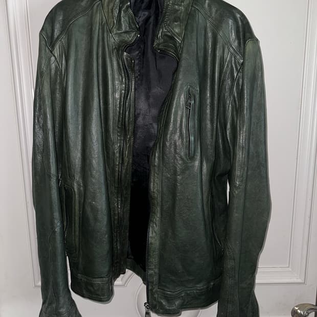 그린 램스킨 레더자켓