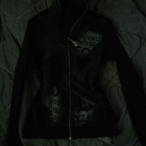 vintage long-sleeve zip-up