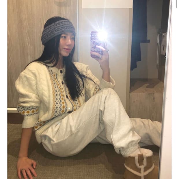 트렌디어패럴 스턴 힙 조거팬츠 오트밀 롱