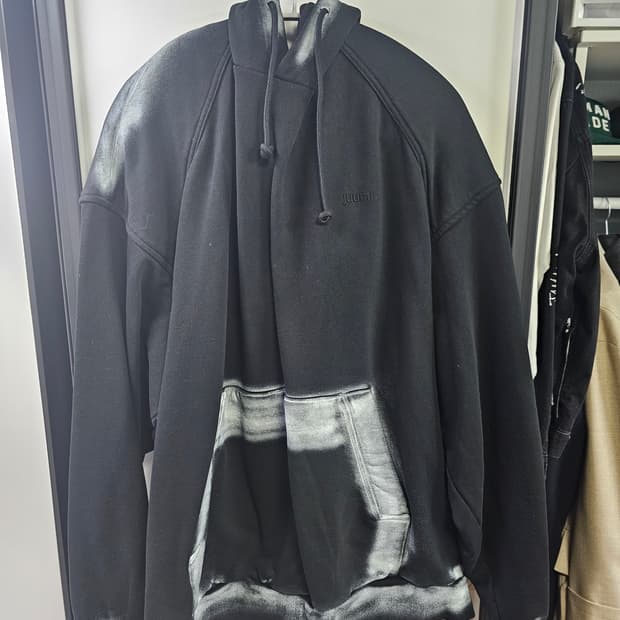 준지 24fw 블리치드 후드 티셔츠M