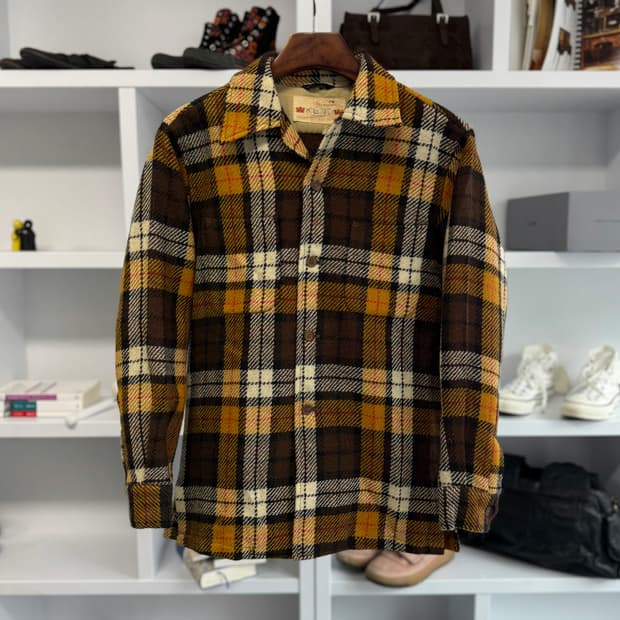 빈티지 kent 체크 셔츠