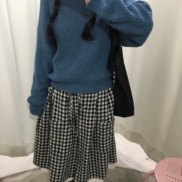 Blue Heather Knit