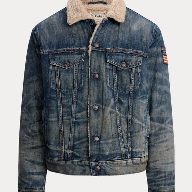 폴로 플리스라인 데님 자켓 쉐르파 고윤정 자켓 L