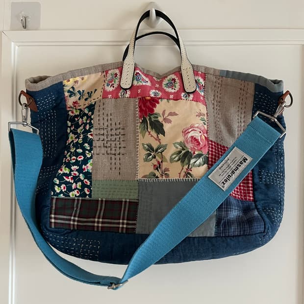 빈티지 패치워크 크로스백 (하구미 스타일)