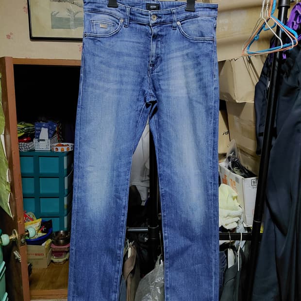 [휴고보스]일본판 MAINE 레귤러핏 스트레치 데님 청바지 32사이즈 