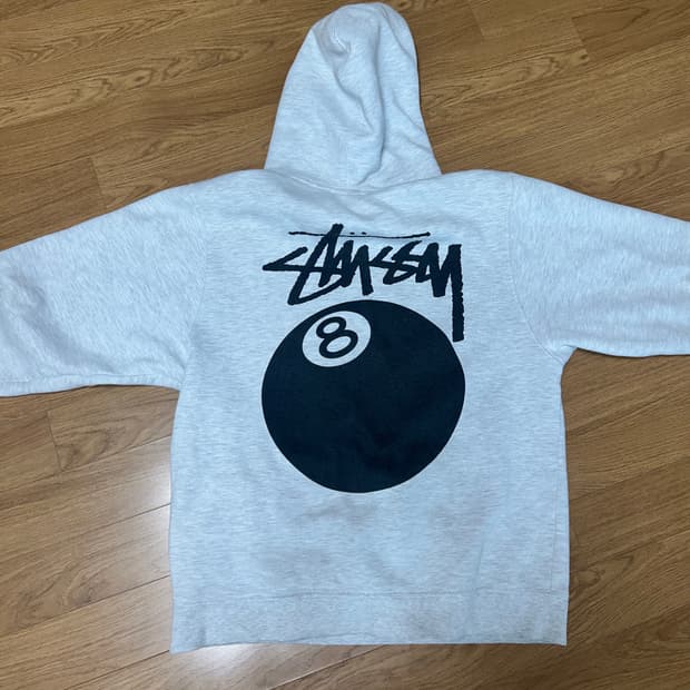 스투시 8볼 애쉬헤더 후드티 L no