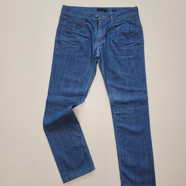 테이트 TATE 남자 엠보 청바지 32 오션블루