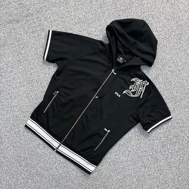 95 휠라 후드 반팔 후드 집업 0414J