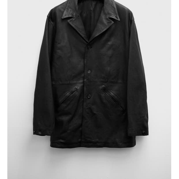 유스 워시드 레더자켓 L