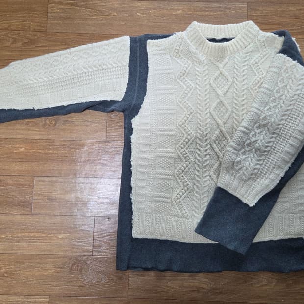 니들스 피셔맨 후리스+ 니트 울 스웨터