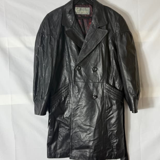 빈티지 양가죽 롱자켓