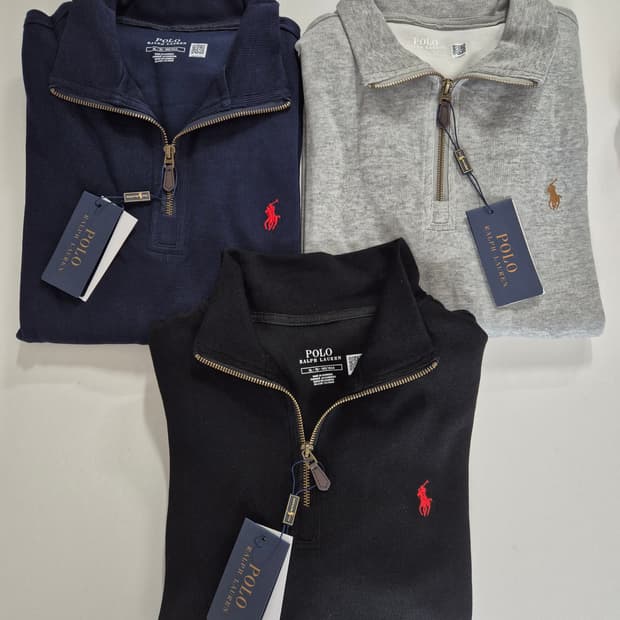 폴로 코튼 반집업 L, XL (새상품)