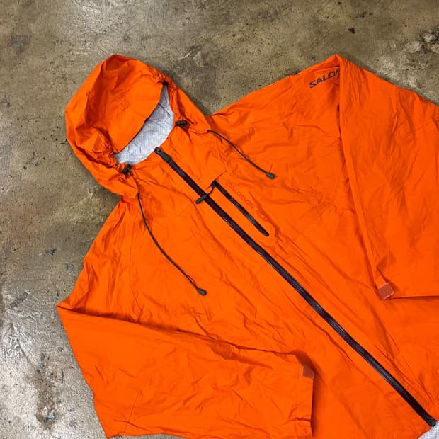 [정품/2XL] 살로몬 오렌지색 바람막이 자켓 b19