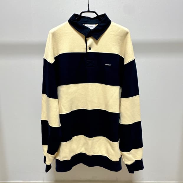 [L] 커버낫 스트라이프 럭비 긴팔 카라 티셔츠 피케