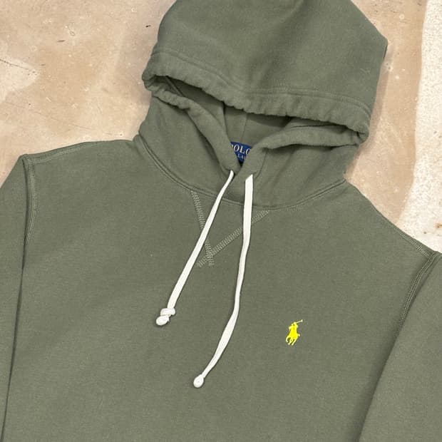 M 폴로랄프로렌 카키 기모 후드티