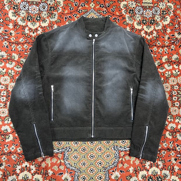 [L] 카키 코듀로이 라이더 자켓