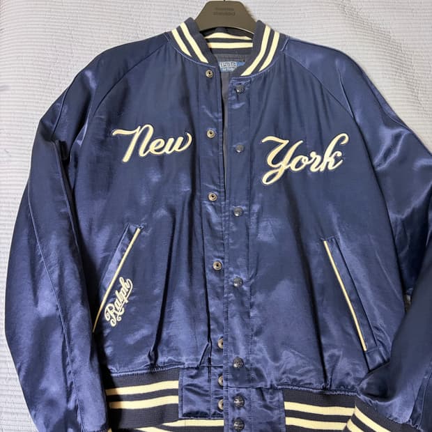 폴로 랄프로렌 mlb 양키스 콜라보 바시티 L사이즈