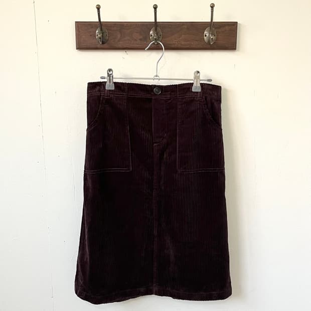 earth music 브라운 골덴 스커트