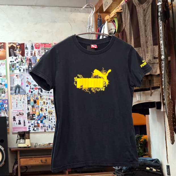 JPN 퓨마 프린팅 네이비 슬림핏 반팔