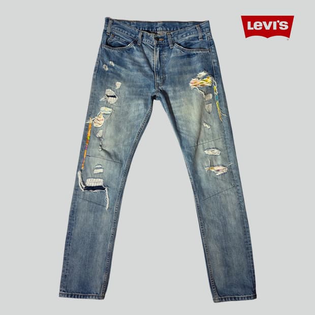 [W32L32]리바이스 505C 리워크 오렌지탭 데님팬츠