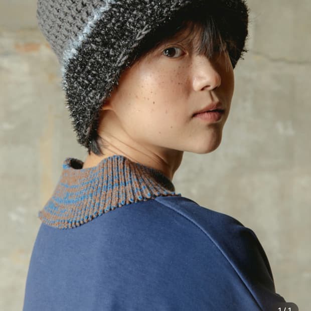 미수아바흐브 BLACK SPARKLING BUCKET 비니