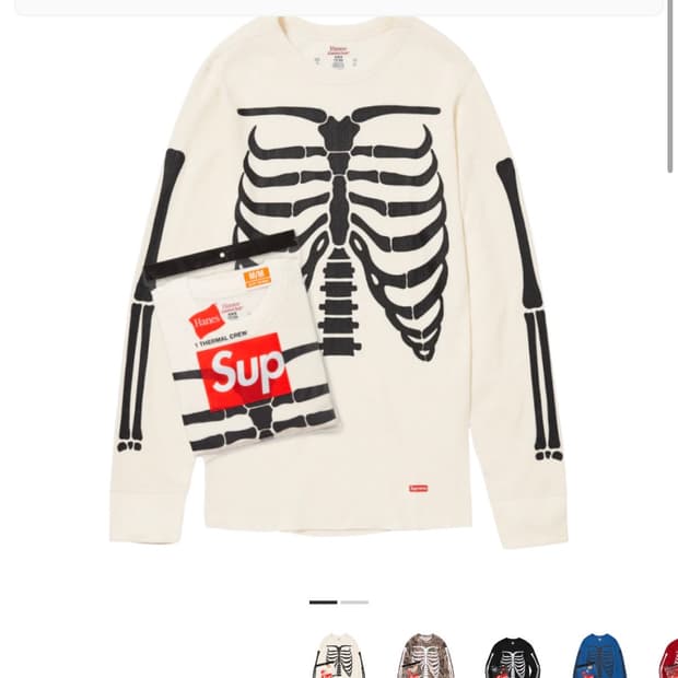 슈프림 헤인즈 본즈 써멀