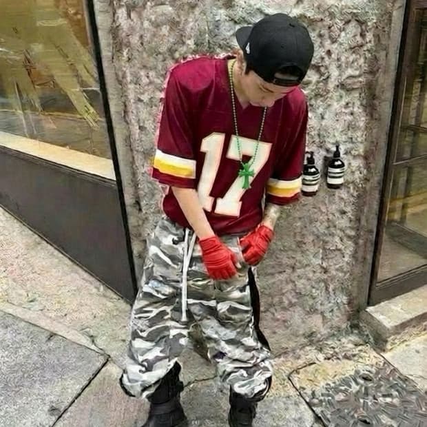 Steppa 오버핏 숄더패드 럭비져지 반팔티