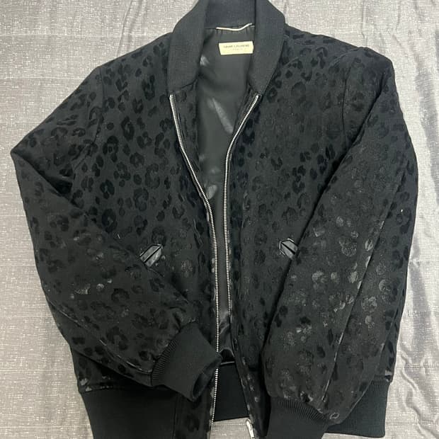 생로랑 레오파드 테디 자켓