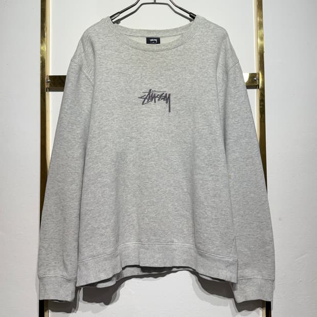 Stussy 스투시 센터 로고 엠브로이드 스웨트 셔츠 M