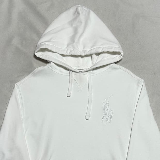 M 폴로랄프로렌 빅포니 화이트 후드티
