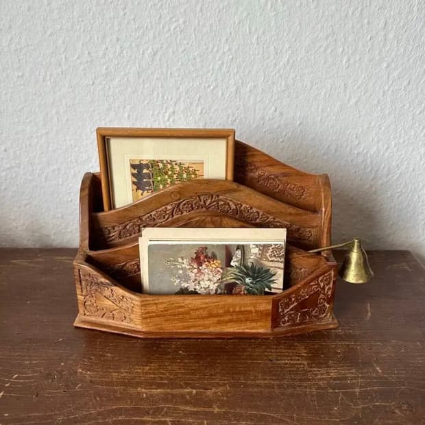 독일)빈티지 우드 오거나이저