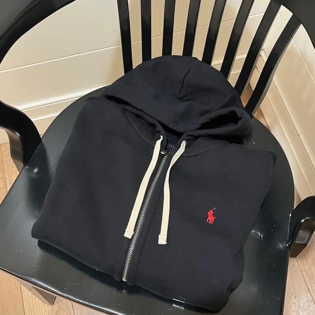 폴로 후드집업 블랙L