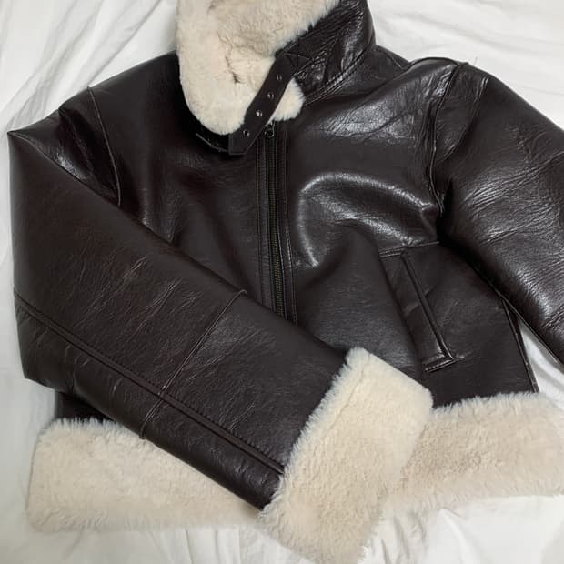 보헴서 무스탕 다크 브라운