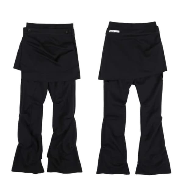 오호스 ojos 랩 오버 턱 팬츠 스커트 팬츠