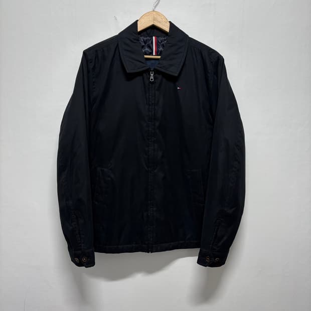 타미힐피거 블랙 누빔 스윙톱 자켓