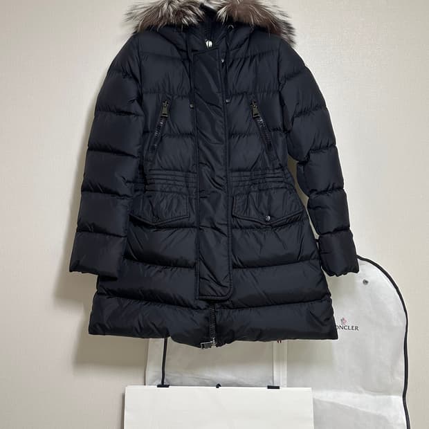 [0size] 몽클레어 아프로티 구스 다운 롱패딩 블랙