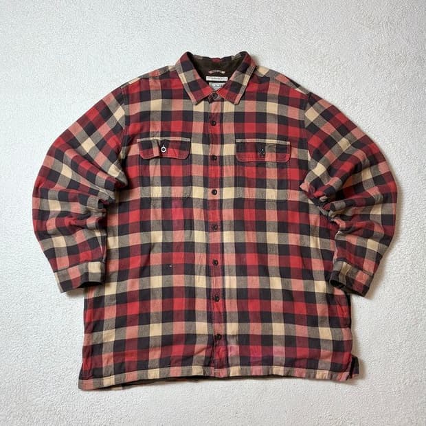LL Bean 00's 플리스 워크 체크 셔츠 PN7122