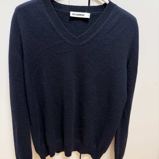 질샌더 네이비 캐시미어 니트 남성 s (여성m)