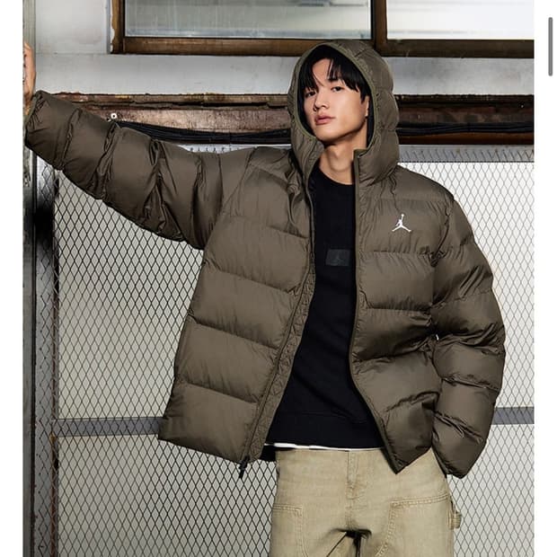 나이키조던 브루클린 패딩 L 카키