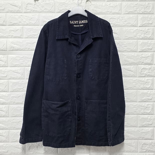 세인트제임스 네이비 코튼 워크 자켓 L fcb