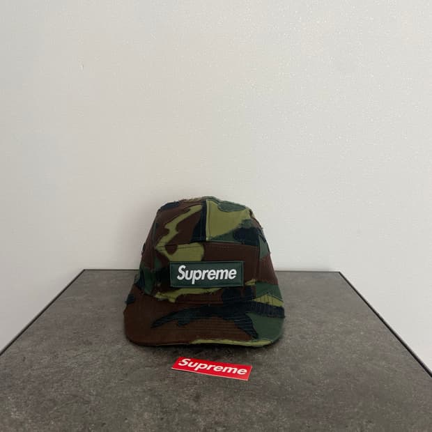 (OS) 슈프림 박스로고 캠프캡 모자 우드랜드 카모