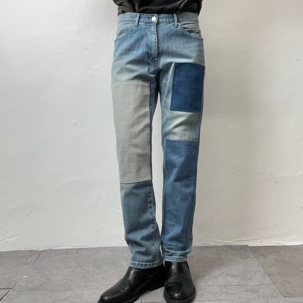 ADAM ET ROPÉ Patchwork Tapered Denim Pan