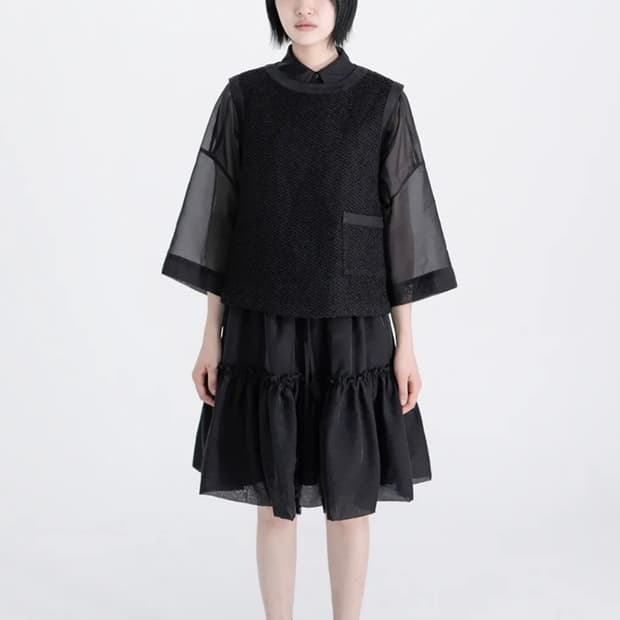 유노이아 스커트 tiered frill short skirt