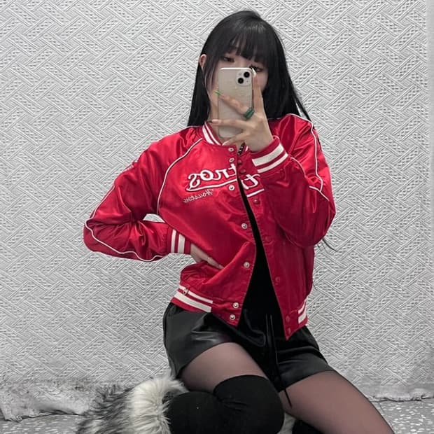 MLB 휴스턴 애스트로스 레트로 새틴 바시티 자켓 95 C09272