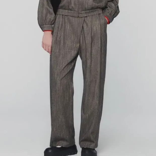 구합니다)아모멘토울트위드랩팬츠 wool tweed wrap pants
